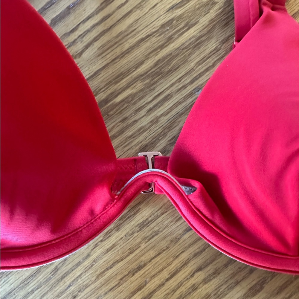 Shade & Shore Red Bikini Top 34B - Picture 2 of 4